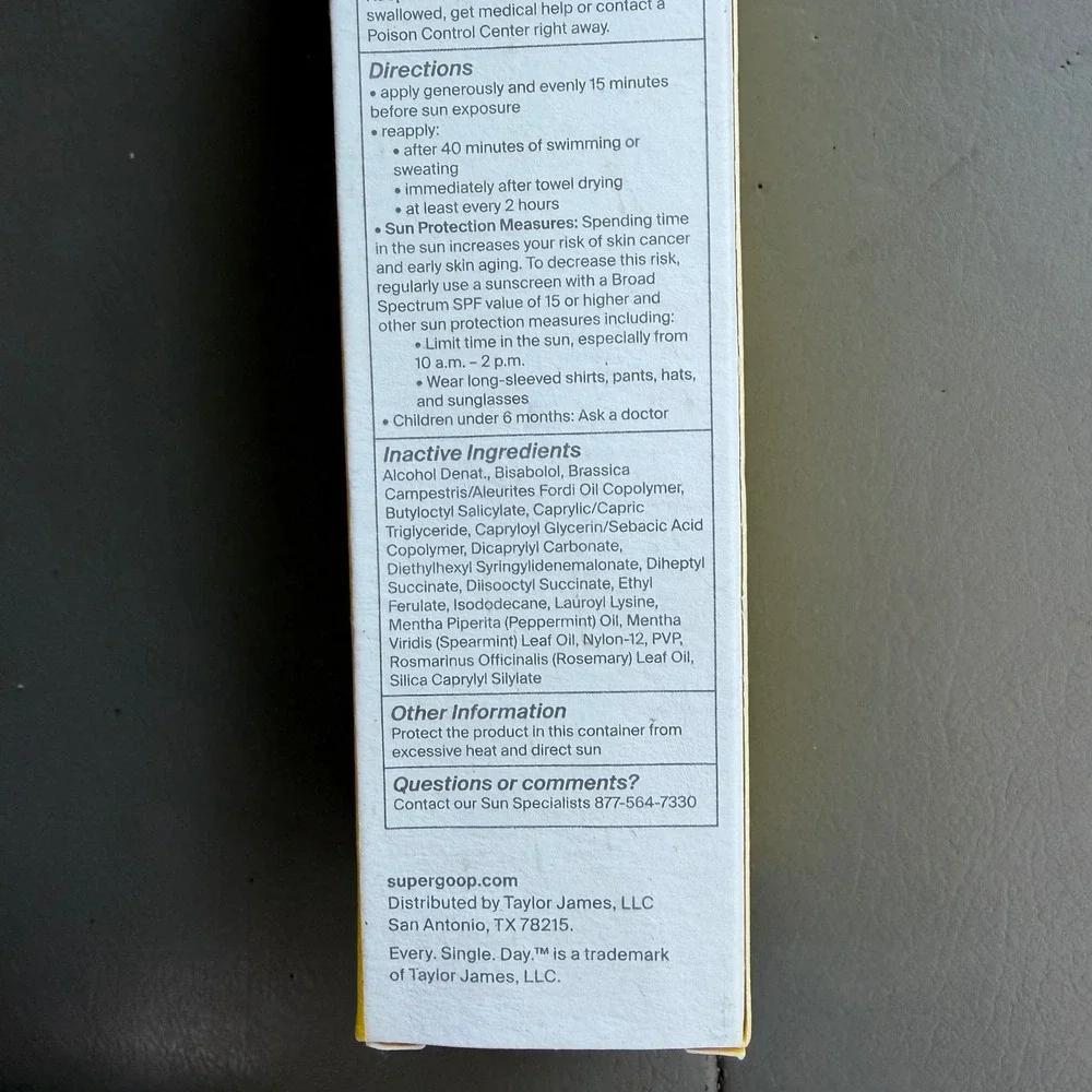 Supergoop (Re)setting Refreshing Mist SPF 40 Sunscreen Makeup Setting Spray 3.4